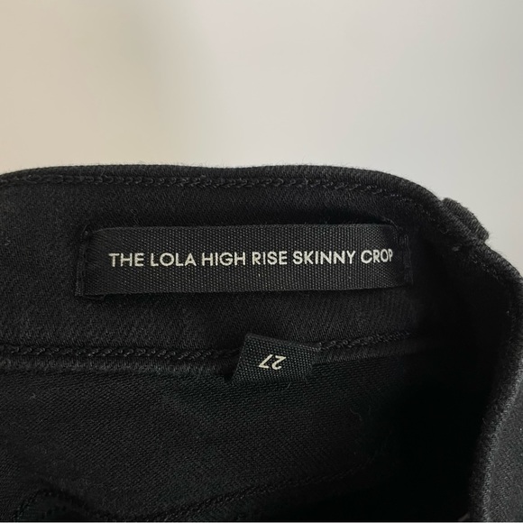 DENIM Forum The Lola High Rise Skinny Crop Jeans Black - Picture 11 of 15